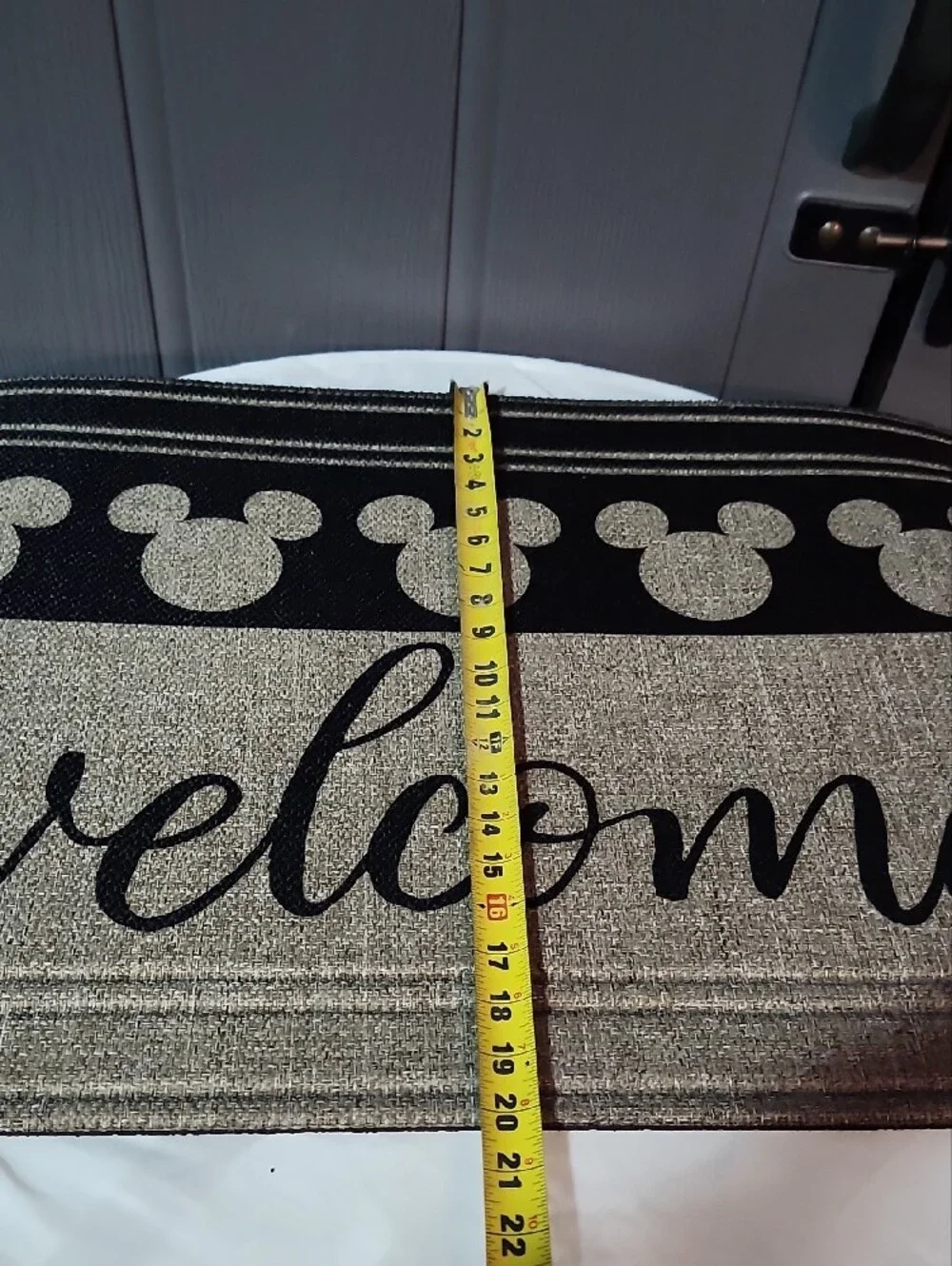 Disney Black and Beige Mickey Welcome Doormat